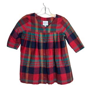 Amae Co. Plaid Red and Green Girls Dress Size 4-5